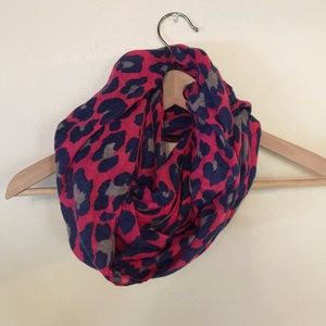 Pink cheetah print infinity scarf